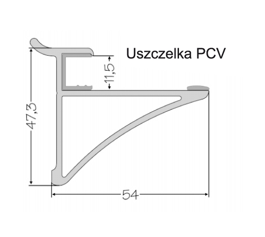 Zavesny system AL listovy - uchytka pod sklenu policu L-50mm