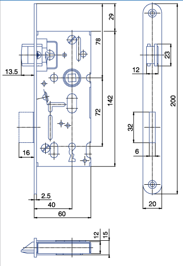 Zmok K6072/40/20mm   HOBES K-103 Zn P/L