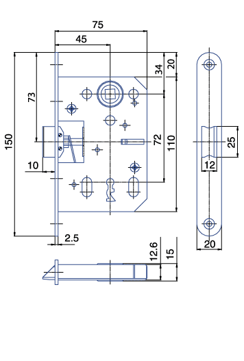 Zmok K75/72/45mm   HOBES K-051 Zn P/