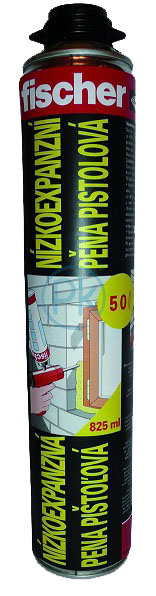 FISCHER PUR pena nzkoexpanzn 825ml / 50 litrov - pitoov