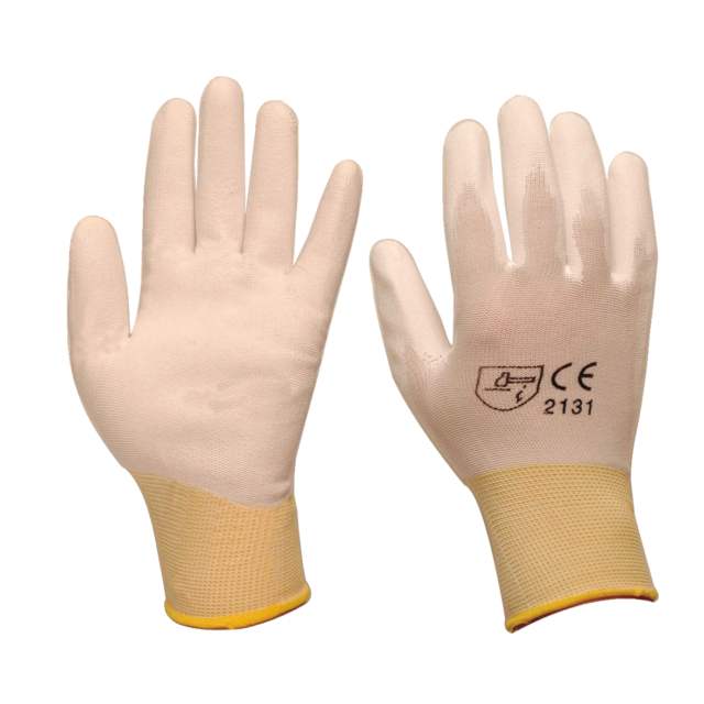 GEBOL Micro Flex pracovn rukavice nylonov ve. 8 biele 3121X