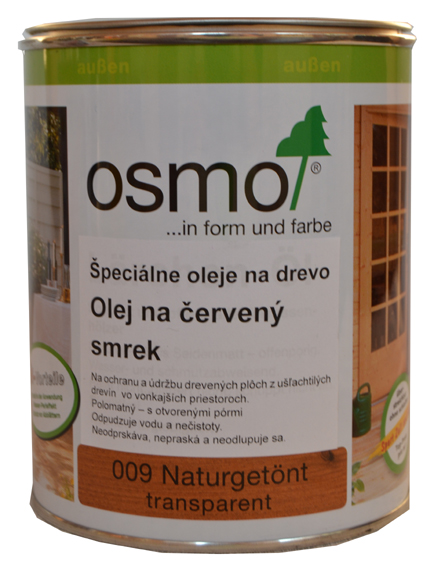 OSMO 009 terasov olej erven smrek prrodne sfarben 2,5 l