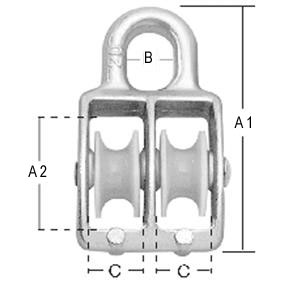 Vormann kladka lanov dvojit Zn   8mm  007900231AV