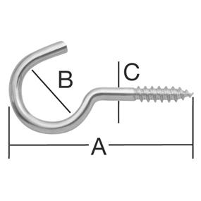Vormann hák so závitom 100x25x5,8mm  Zn (2ks)