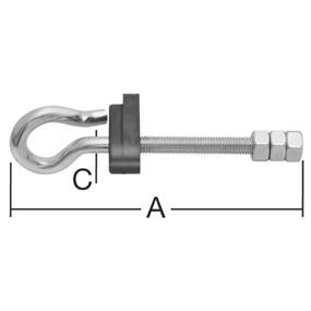 Hák na hojdačku - metr.závit 180mm Zn (2ks)