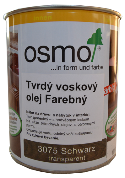OSMO 3075 olej voskov tvrd ierny  0,75l