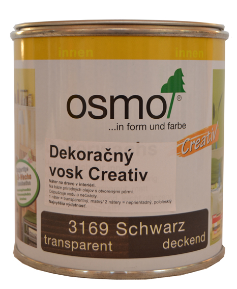 OSMO 3169 dekoran vosk Creativ ierny 0,375l