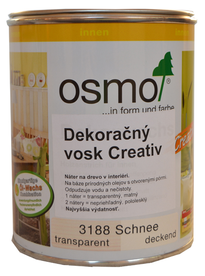 OSMO 3188 dekoran vosk Creativ sneh 0,375l