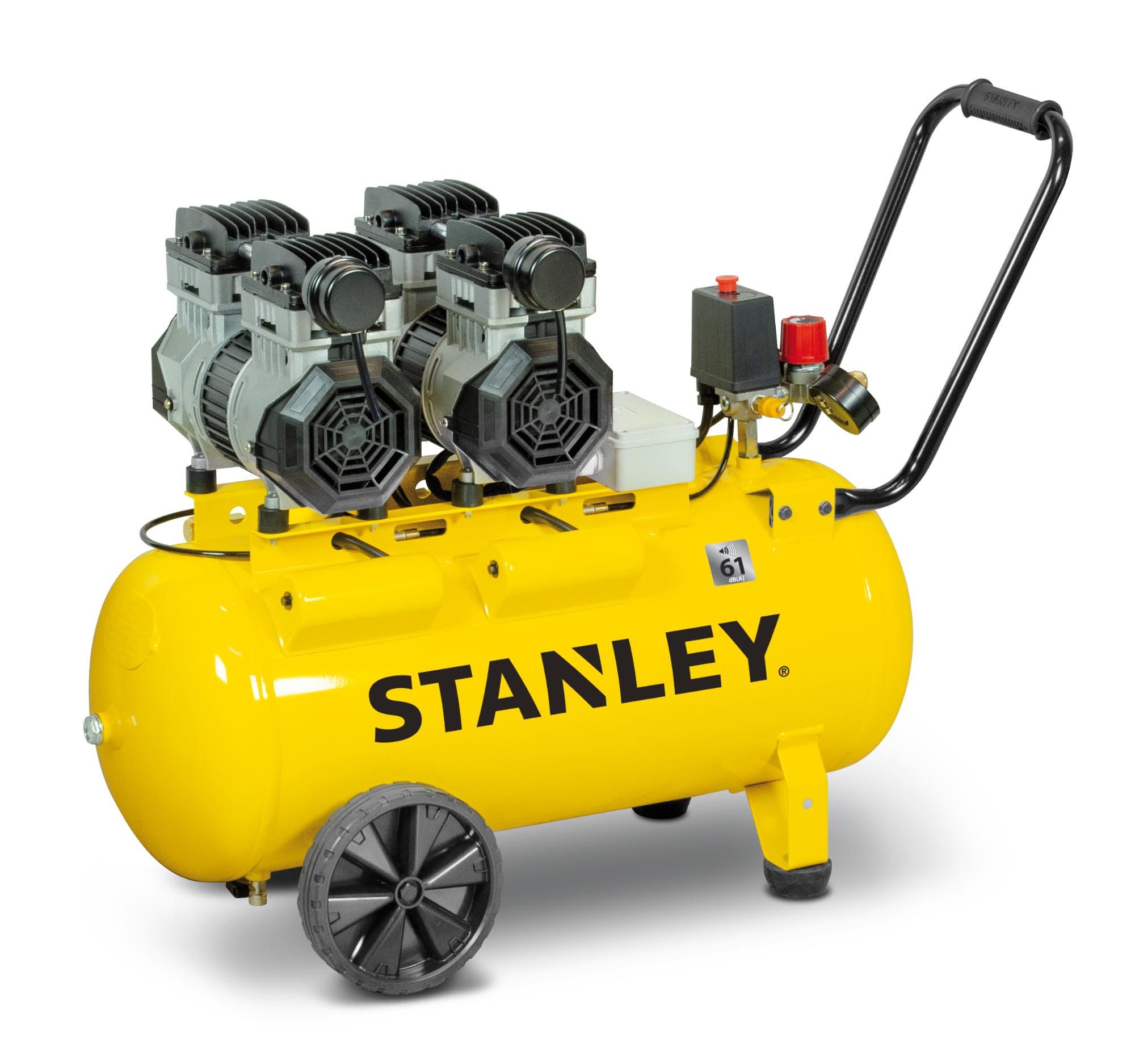 STANLEY SXCMS1324HE kompresor bezolejov tich 24l 62dB