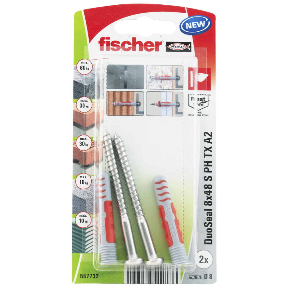 FISCHER DuoSeal 8x48 S A2 K NV vodotesn hmodinka 2ks/bal. 557732